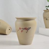 中号粗陶手绘老桩植物花盆